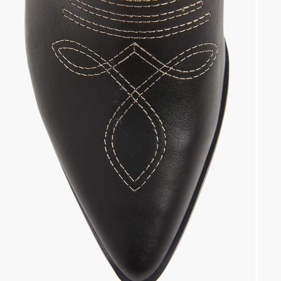 Steve Madden Black Embroidered Ankle Boots - Picture 4 of 6